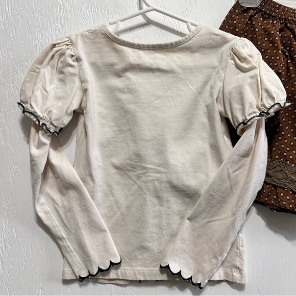 MUSTARD PIE • Girls 4  • Ruffle Victorian Boho Top • Brown Ruffle Swing Skirt - Picture 6 of 12